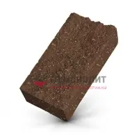 Стеновой камень облицовочный с колотой поверхностью, коричневый