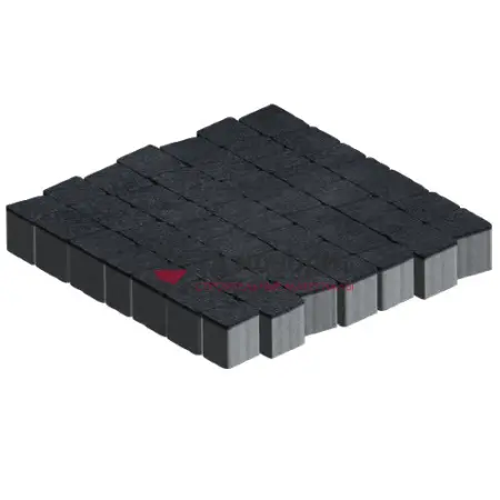 Тротуарная плитка Аттика, 60 мм, Неро, backwash