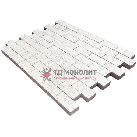 Тротуарная плитка Прямоугольник, 60 мм, белый, native