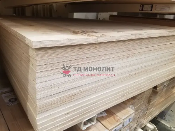 Трудногорючая фанера ФСФ 12мм 1525x1525 сорт 2/4