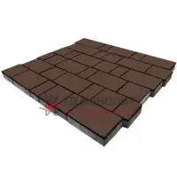 Тротуарная плитка Бергамо коричневая, 40мм, гладкая