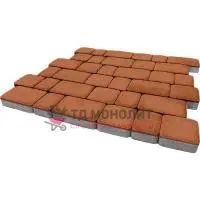 Тротуарная плитка Инсбрук Альт, 60 мм, оранжевый, гладкая