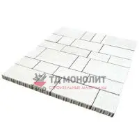 Тротуарная плитка Инсбрук Тироль, 60 мм, белый, гладкая