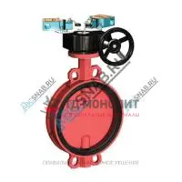 Затвор дисковый поворотный чугун VPI4448R2C-08EP Ду 65 Ру16 межфл с редуктором диск чугун манжета EPDM с концевыми выключателями Tecofi VPI4448R2C-08EP0065