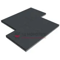 Тротуарная плитка Урбан Хард, 80 мм, графит, гладкая