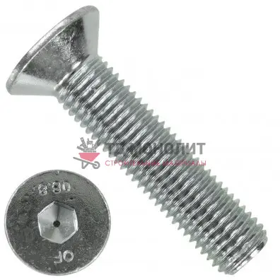 Винт М 6х 40 потайн.гол. DIN 7991 (ISO 10642) A2  под шестигранник, нержавеющая сталь