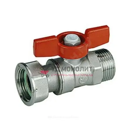 Кран шаровой латунь хром R254DL Ду 32 Ру35 ВР/НР рычаг Giacomini R254LX006