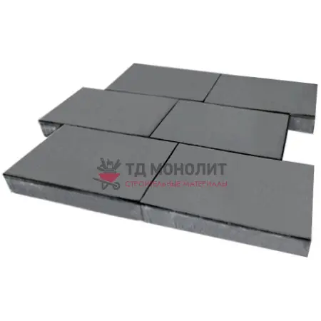 Тротуарная плитка Парк Плейс, 80 мм, серый