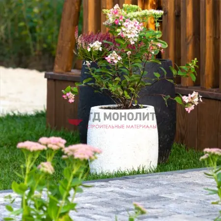 Вазон из бетона Verona, шахматка