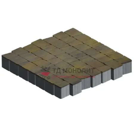 Тротуарная плитка Аттика, 60 мм, colormix Бромо, гладкая