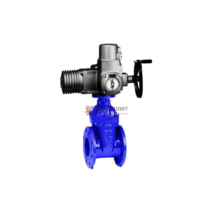 Задвижка чугун 15/42 обрезиненный клин Ду 250 Ру10 фл с эл/приводом Auma  NORM AVK, купить задвижки чугунные в Москве